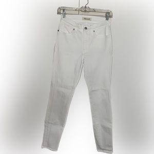 Madewell Mid-Rise White Skinny Jeans